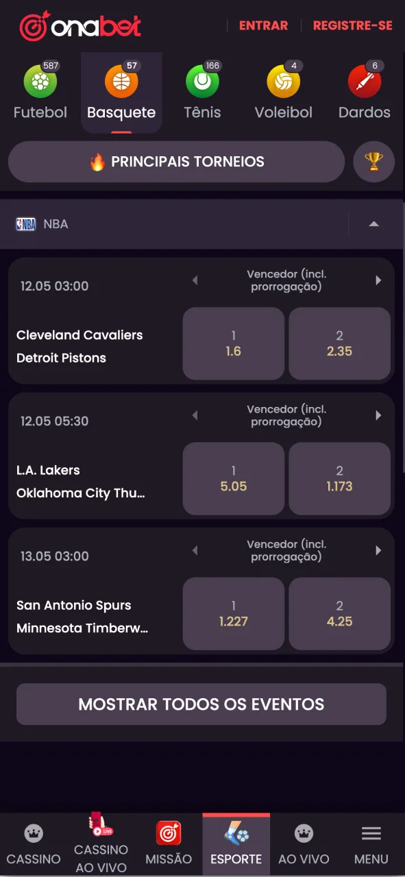 Faça apostas esportivas no app da OnaBet.