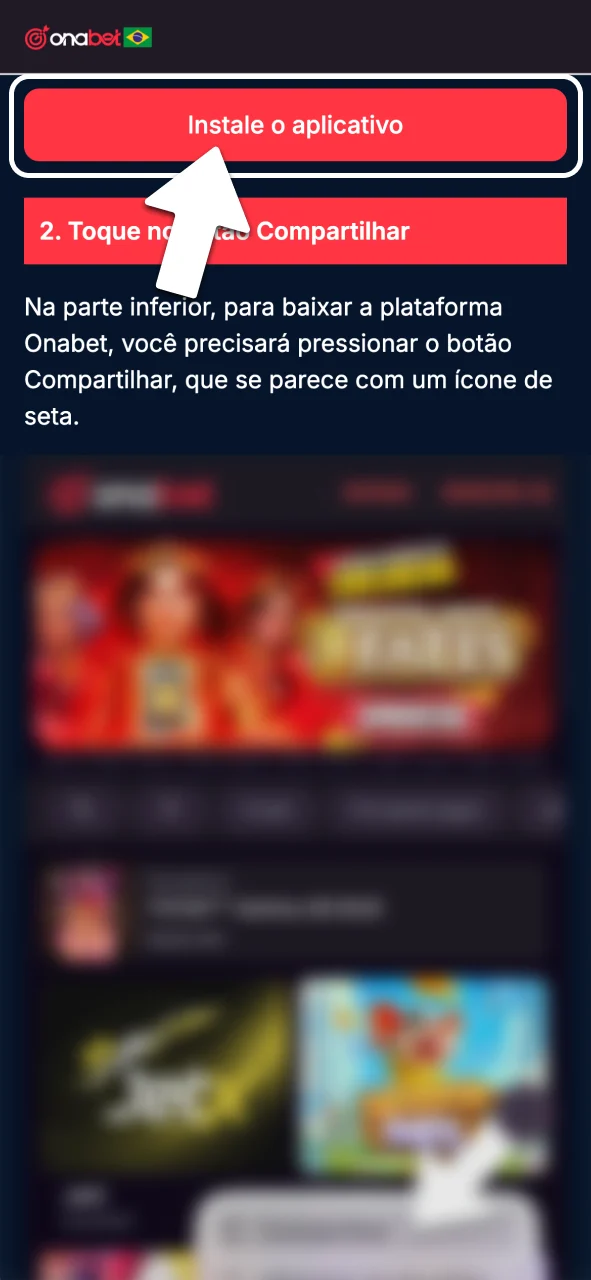 Clique no botão para baixar a OnaBet.