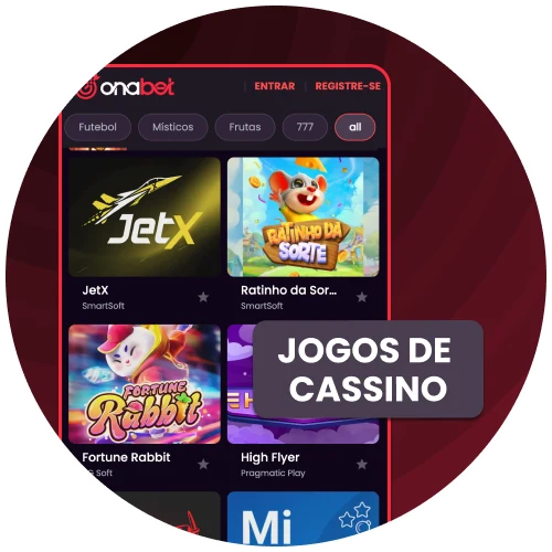 Divirta-se com o cassino da OnaBet otimizado para smartphones.