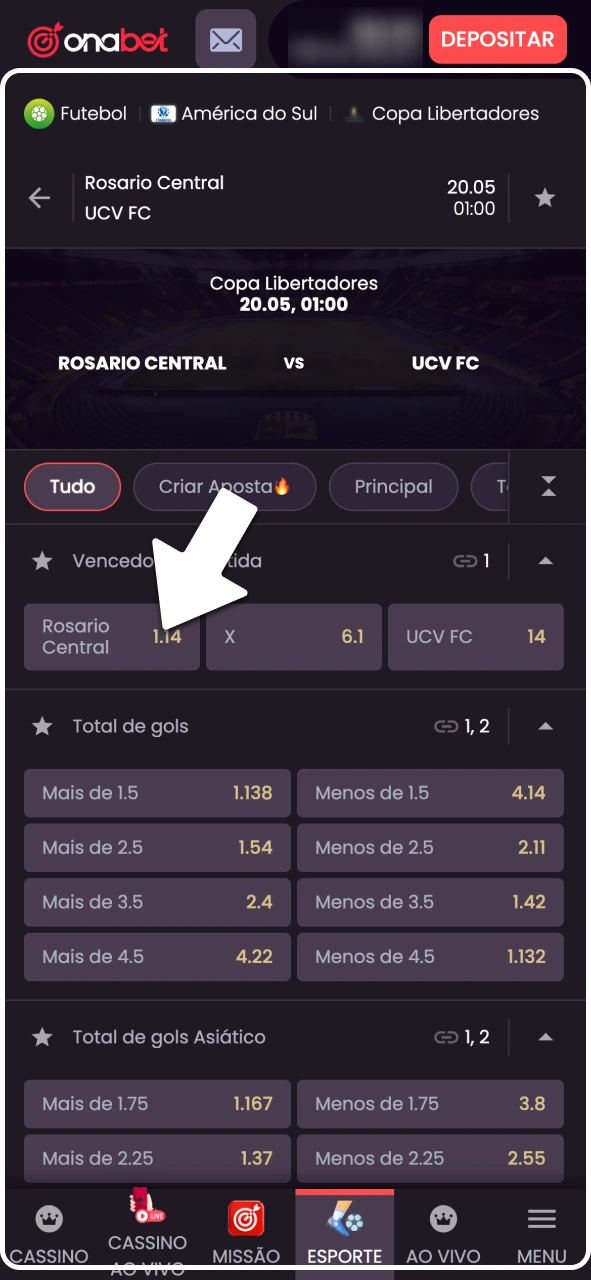 Escolha o evento esportivo ideal na OnaBet.