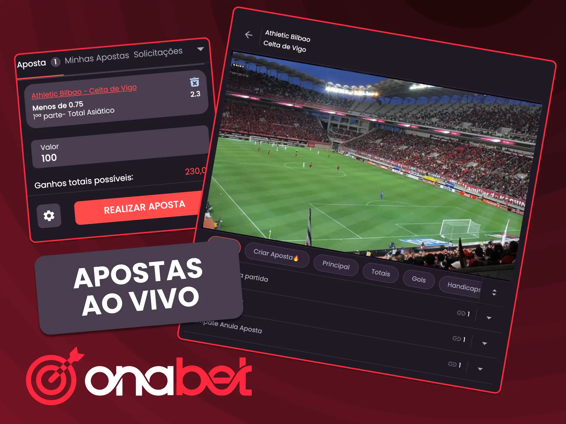 Entre nas apostas ao vivo da OnaBet e acompanhe cada evento importante da partida.