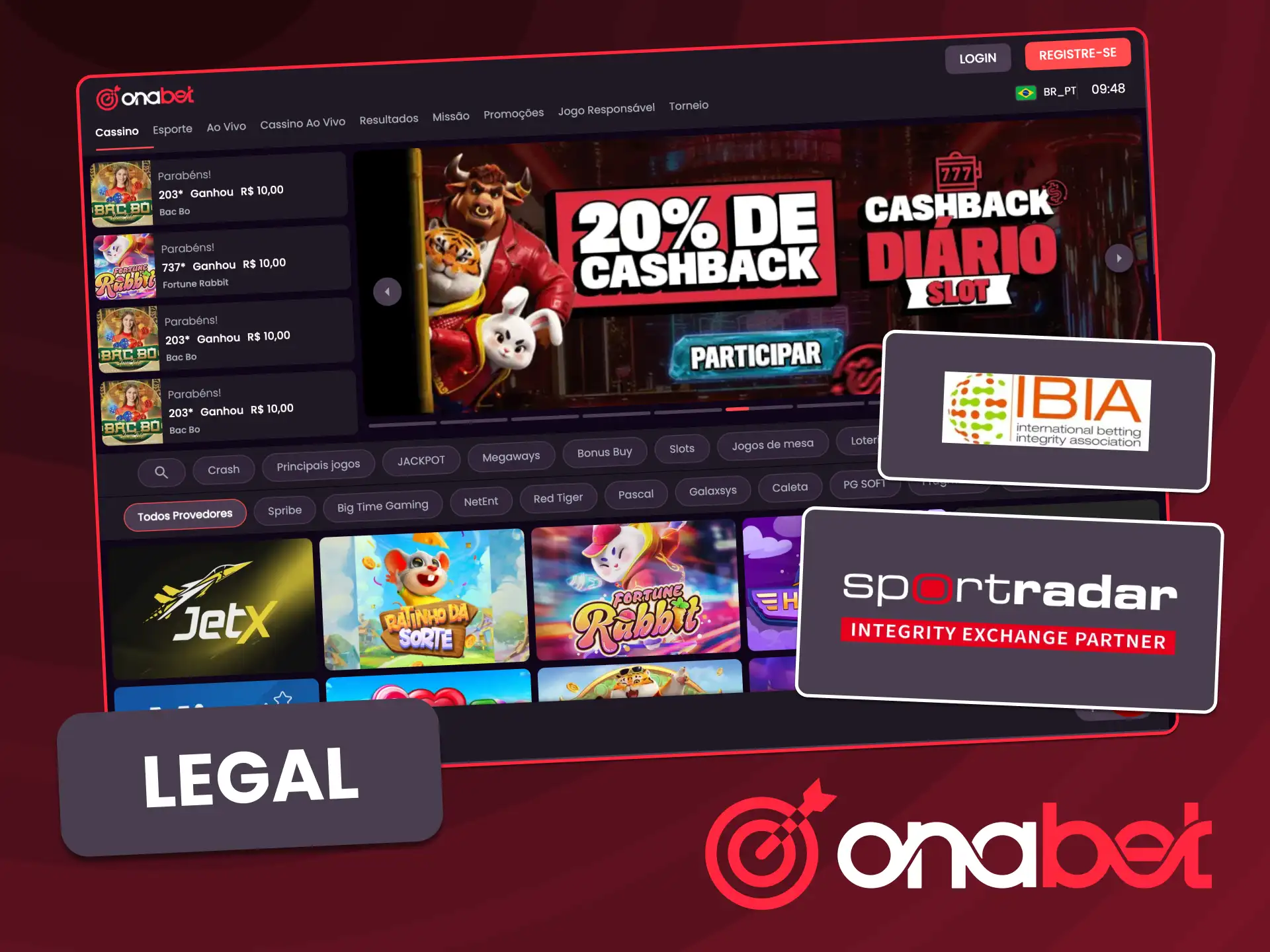 Confira o registro oficial da OnaBet no Brasil.