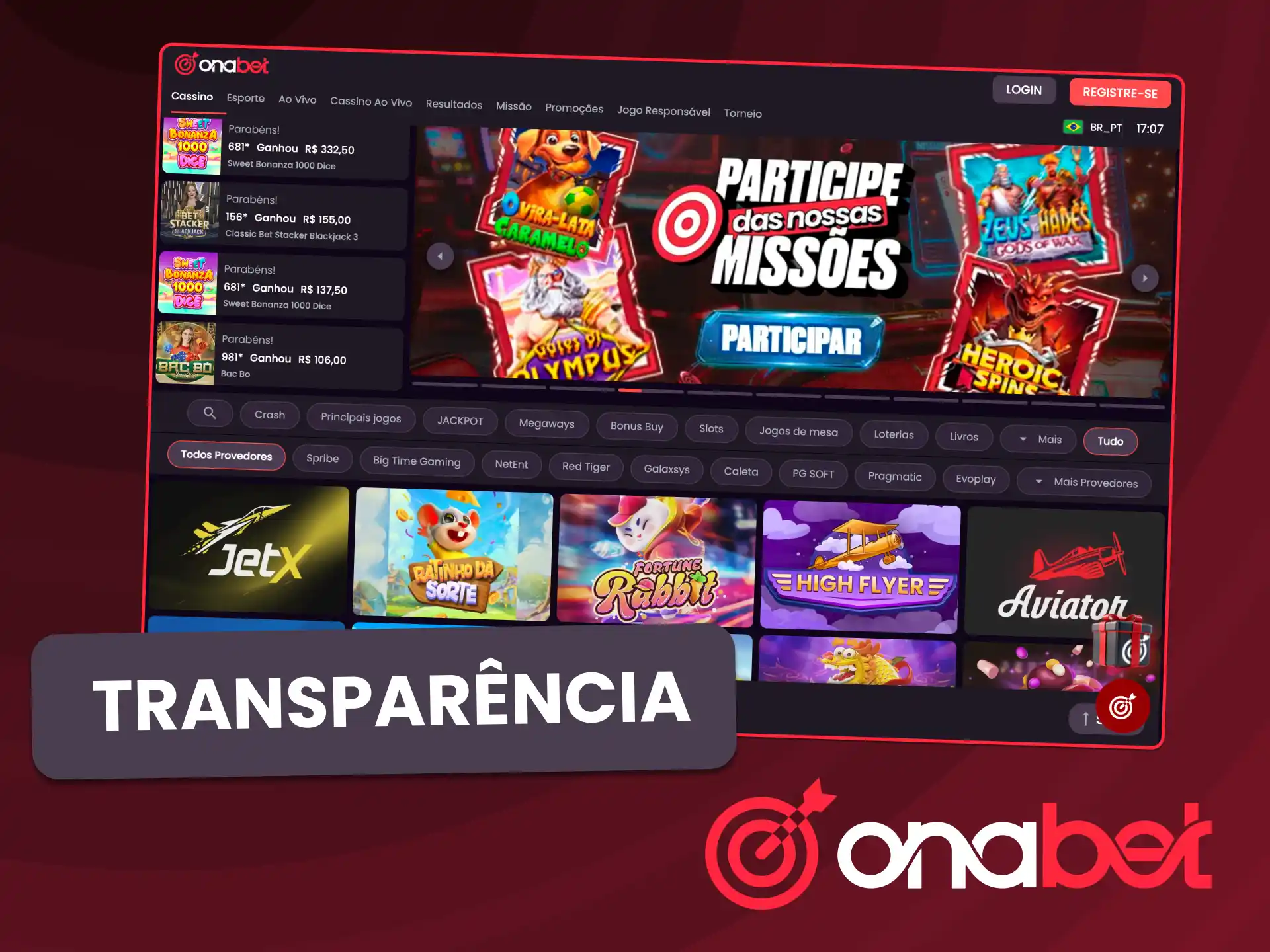 Conheça o compromisso da OnaBet com a transparência e regras.