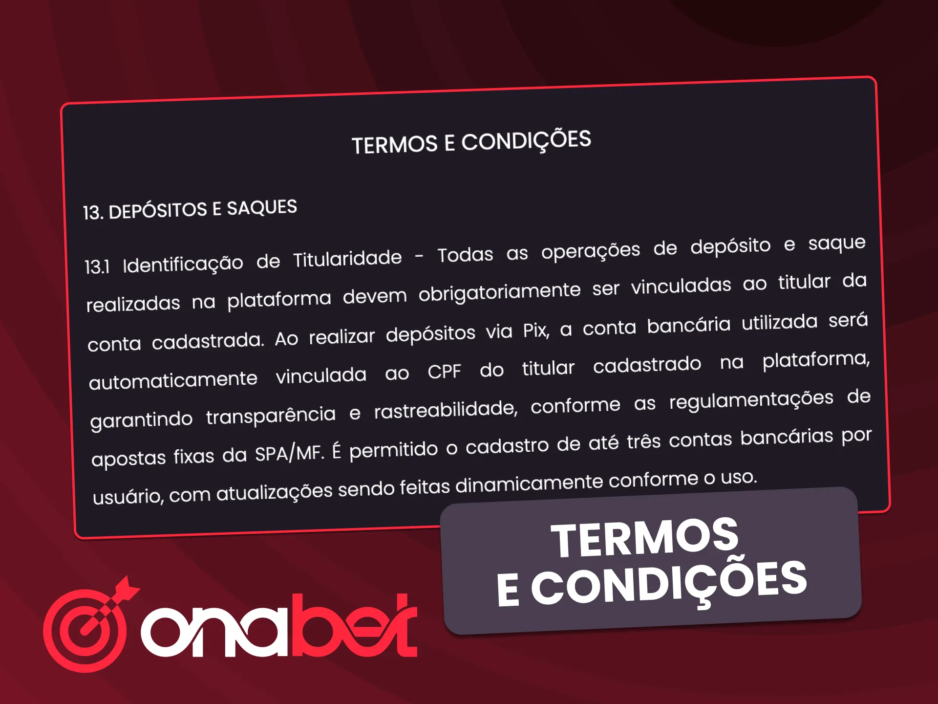 Explore os termos de saque da OnaBet com foco em segurança e prevenção de fraudes.