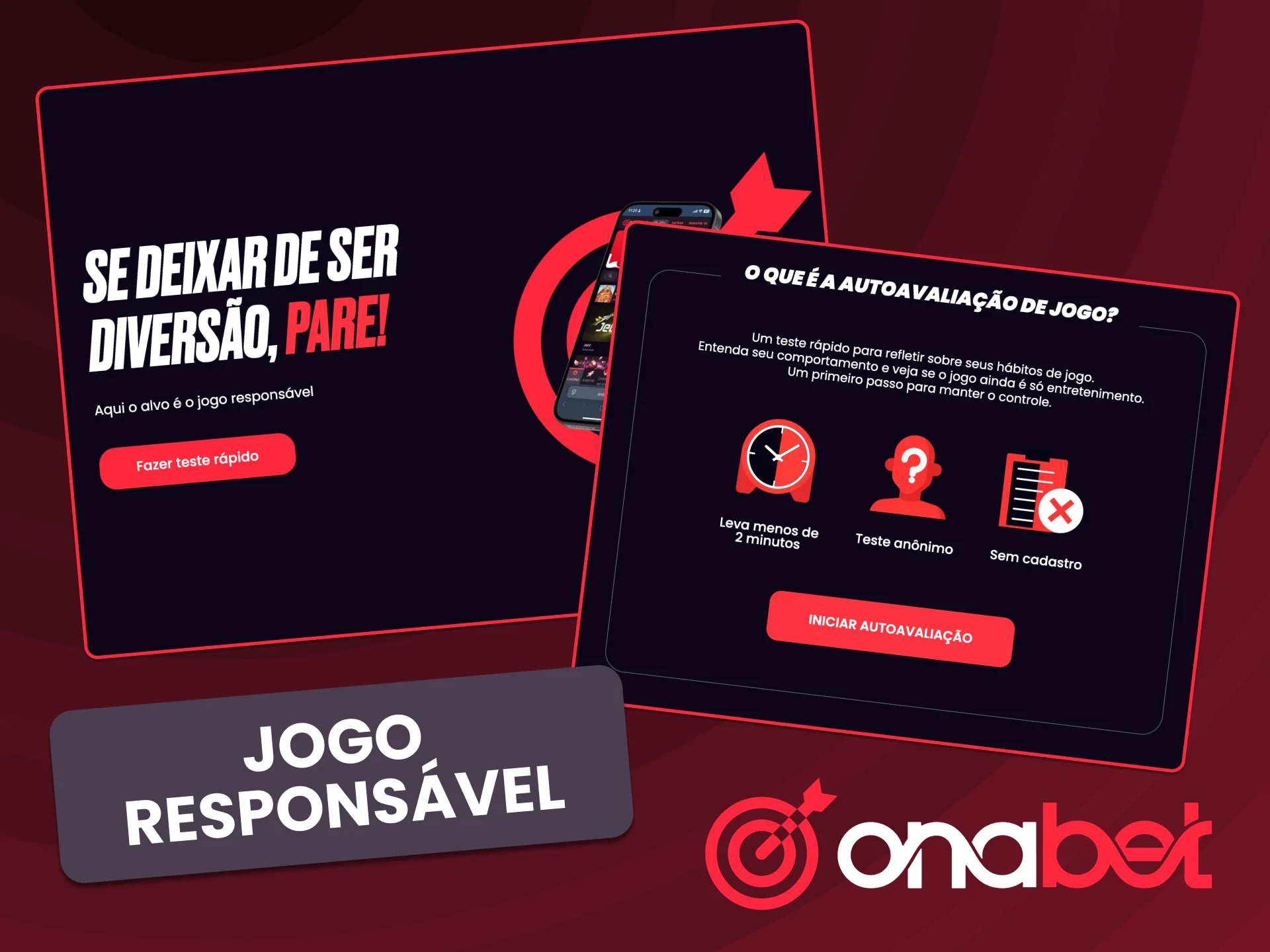 Utilize ferramentas de jogo responsável da OnaBet para manter maior controle nas apostas.
