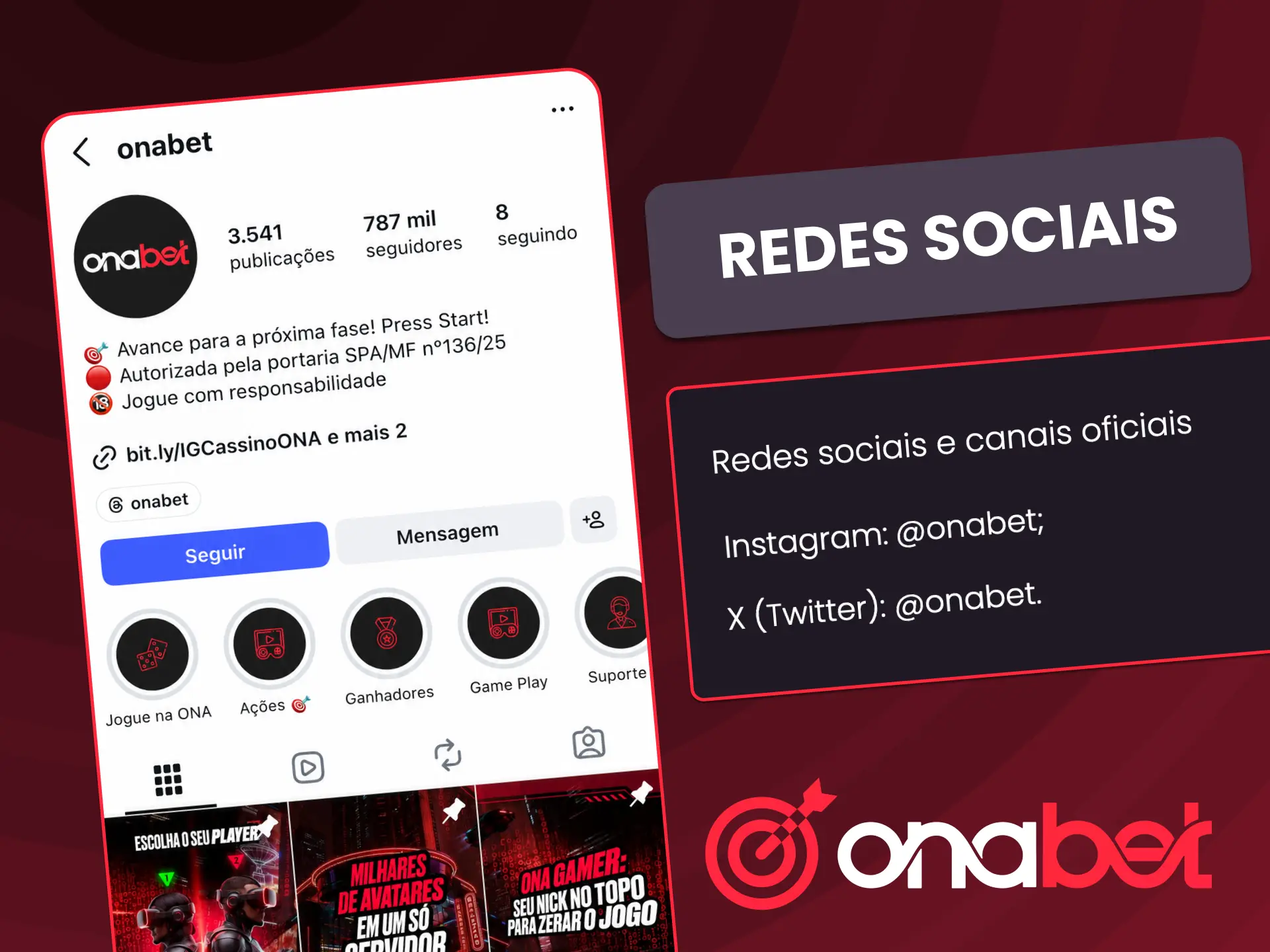 Conte com a equipe da OnaBet para esclarecer dúvidas rapidamente em diferentes canais.