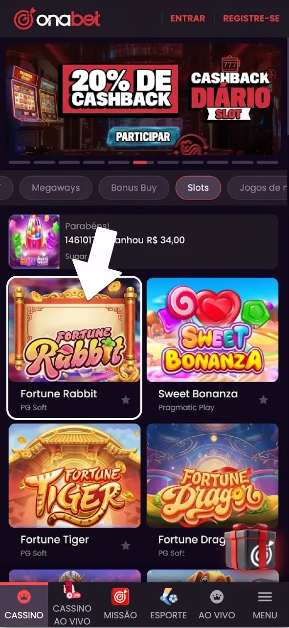 Escolha o seu jogo favorito na OnaBet.