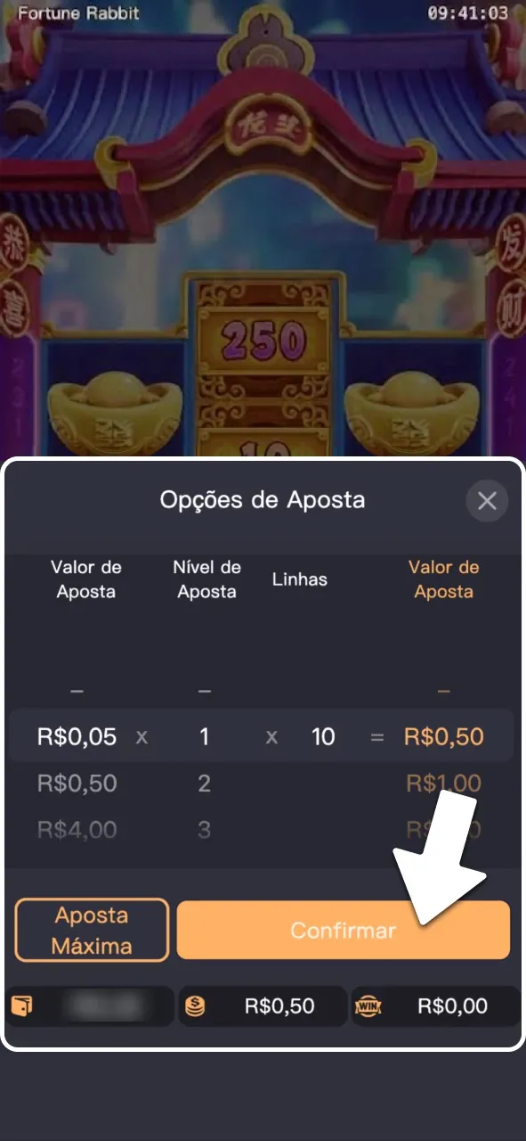Defina o valor da sua aposta na OnaBet.