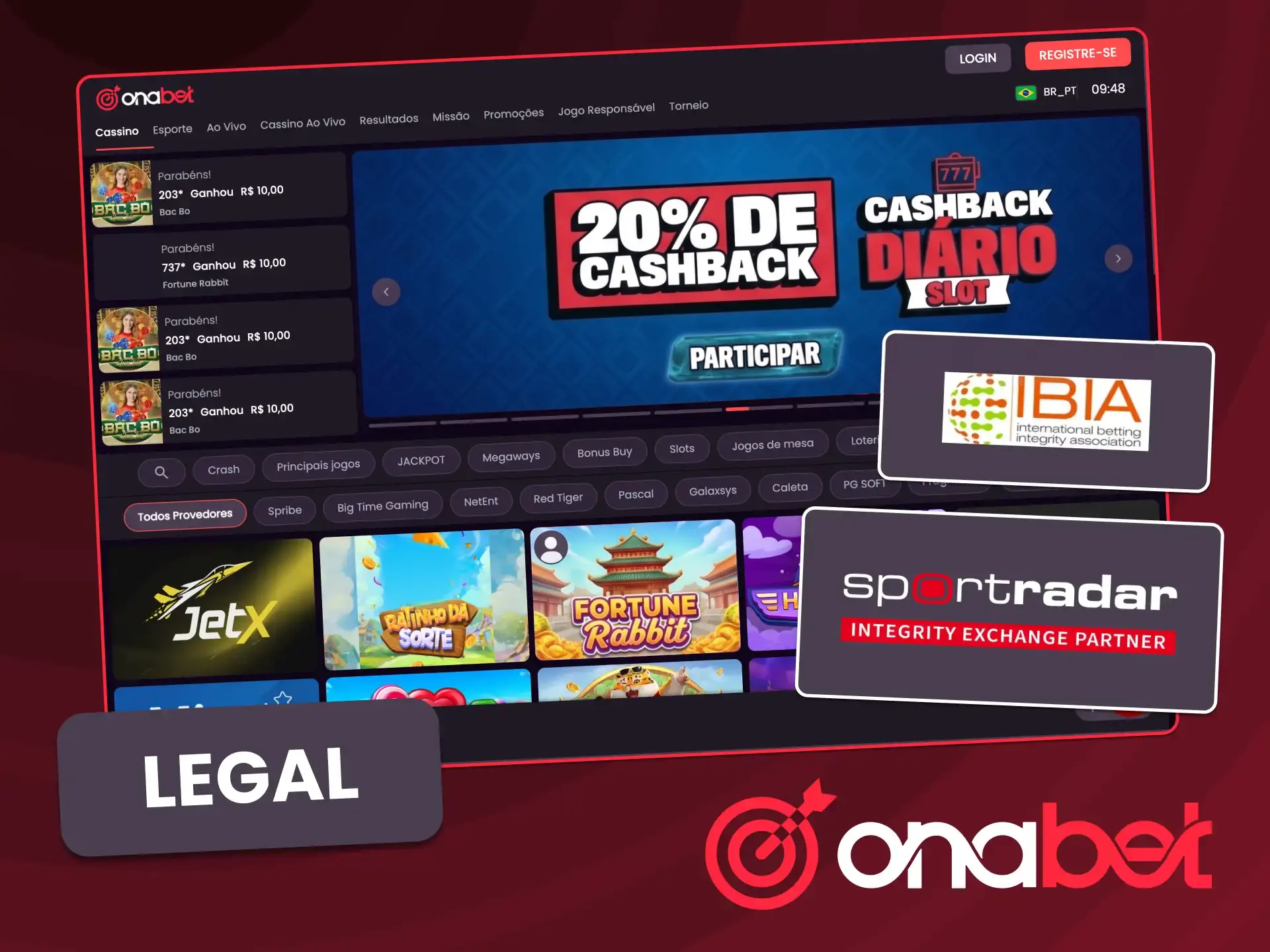 Confira o registro oficial da OnaBet no Brasil.