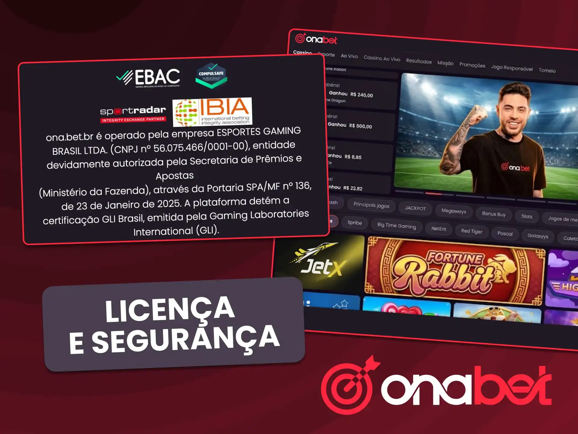 Confira a operação legal da OnaBet no mercado brasileiro.